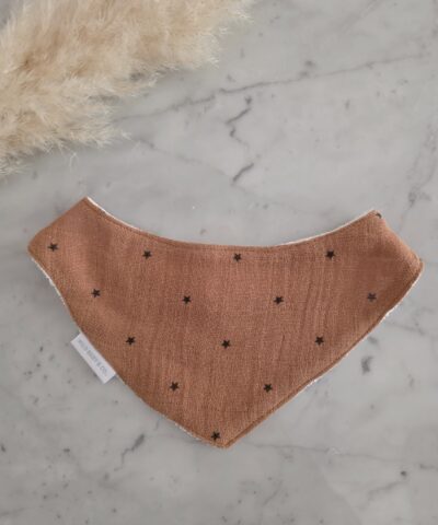 Babero Bandana Tulum - Black Stars Cinnamon