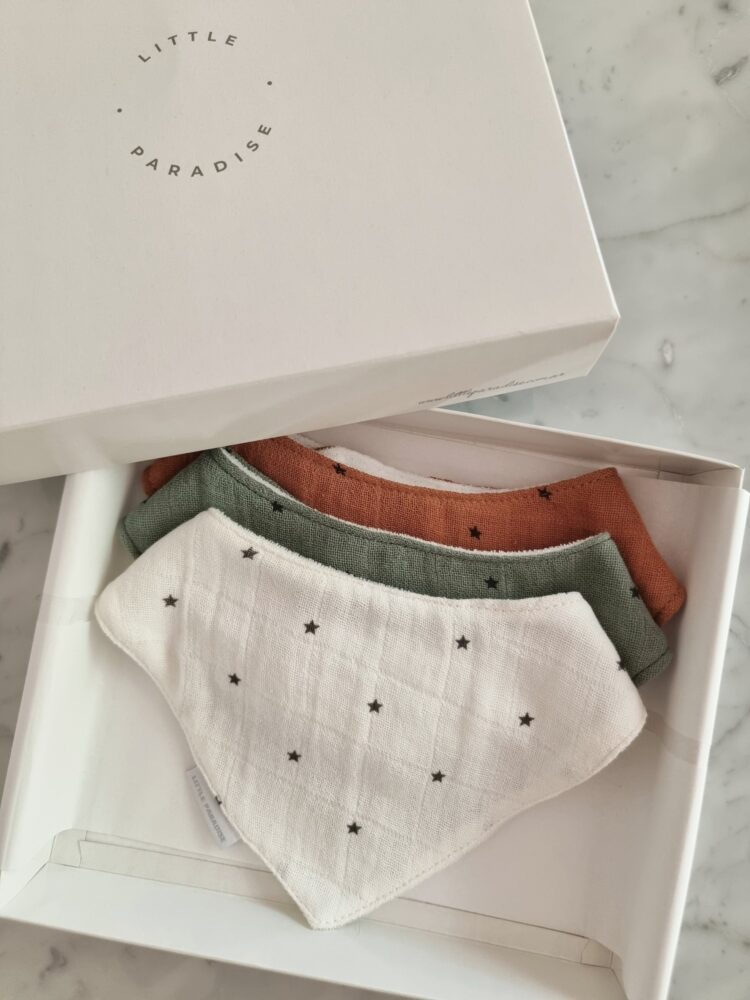 Pack De 3 Baberos De Algodón Para Bebé – Corte Estándar, Cierre De Presión, Lavable A Máquina